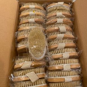 Pack of 20 body brushes. Wood handle